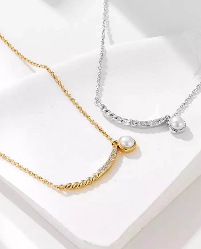 Collier en perle naturelle et argent 925 – Élégance et raffinement