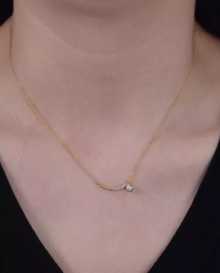Collier en perle naturelle et argent 925 – Élégance et raffinement