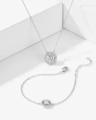 Ensemble Bracelet Solitaire & Collier Nila en Argent 925