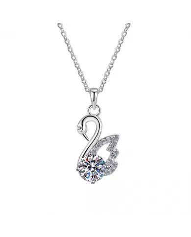 Collier Swan – Élégance raffinée en argent avec pendentif gracieux