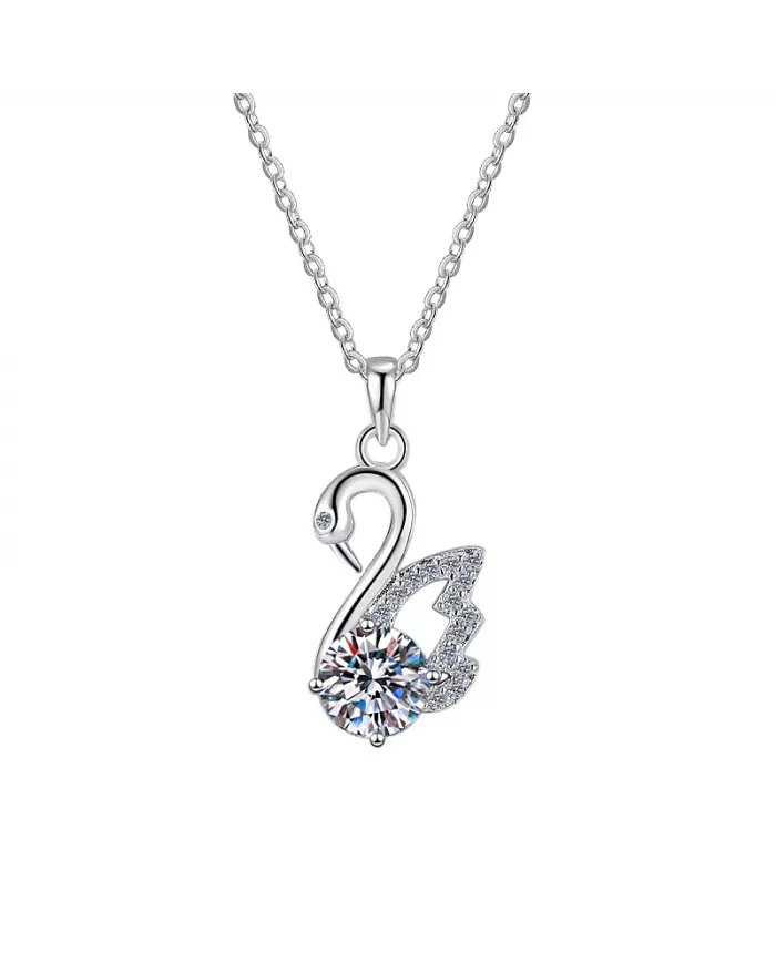 Collier Swan – Élégance raffinée en argent avec pendentif gracieux