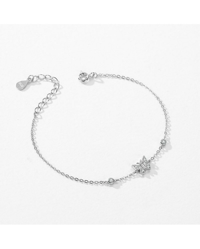 Bracelet en Argent avec Charm Papillon - Élégance et Beauté Naturelle