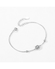 Bracelet en Argent avec Pendentif Hexagonal - Élégance Moderne