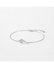 Bracelet en Argent avec Pierre Solitaire en Zirconium