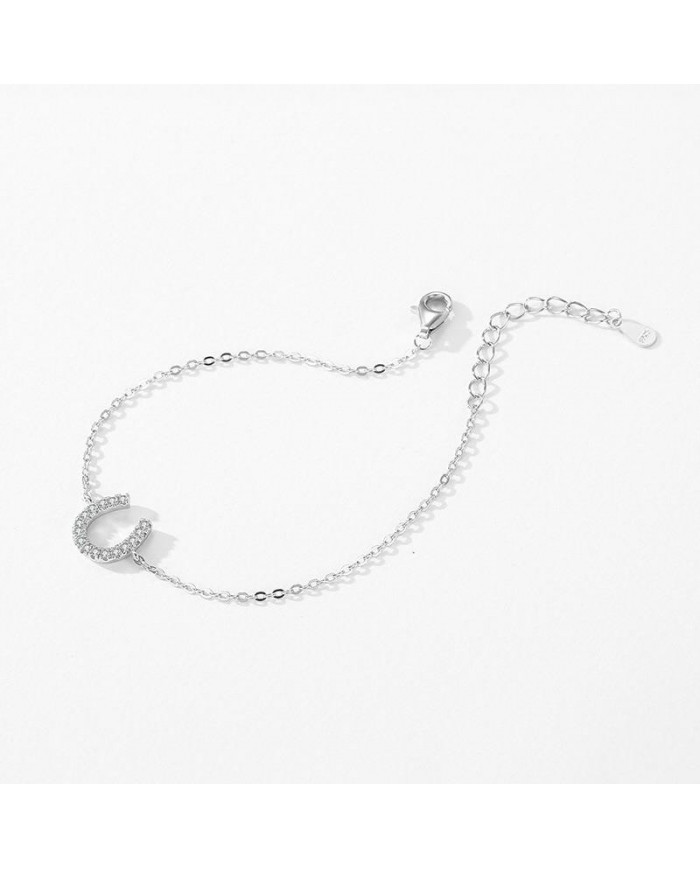 Bracelet Porte-Bonheur en Argent avec Fer à Cheval