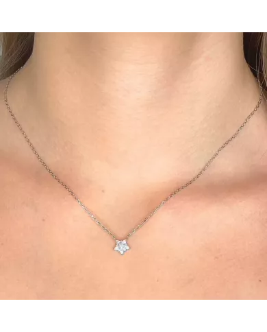 Collier Étoile en Argent avec Zirconium Étincelant