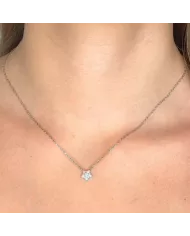 Collier Étoile en Argent avec Zirconium Étincelant