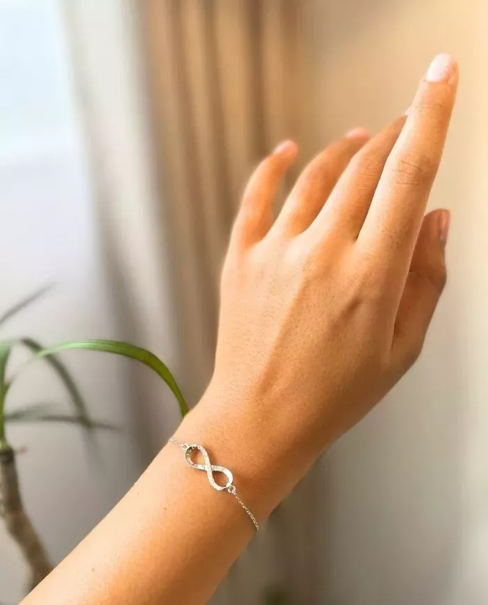 Bracelet Infini en Argent 925 avec Zirconiums
