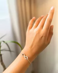 Bracelet Infini en Argent 925 avec Zirconiums