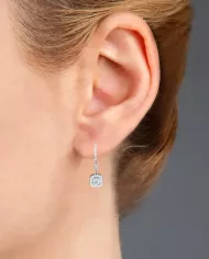 Boucles d'oreilles Astrée en argent | Ciel argenté