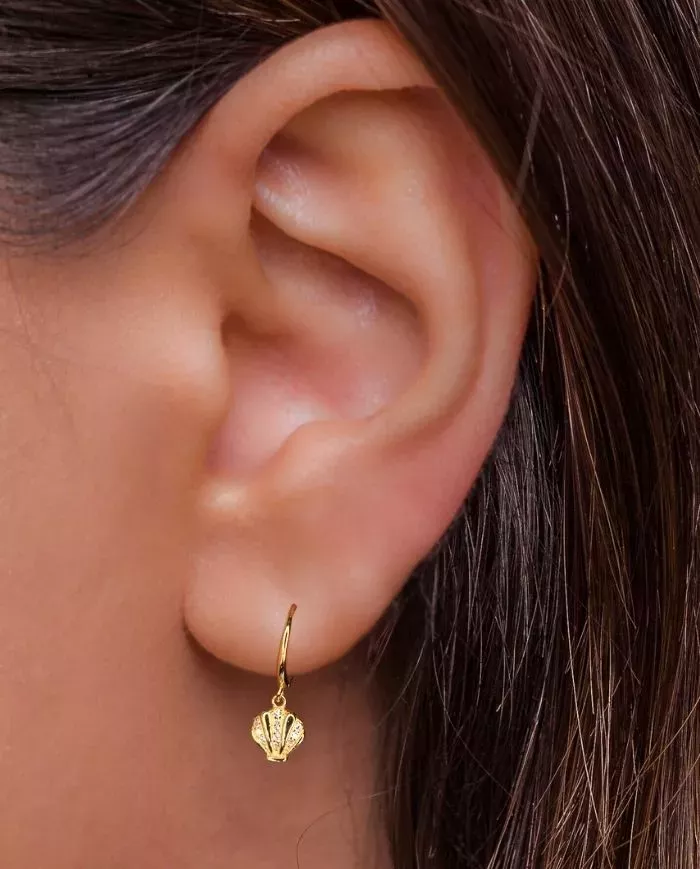 Boucles d'Oreilles Coquillage en Argent ou Plaqué Or – Élégance Marine