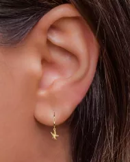 Boucles d'Oreilles Étoile de Mer en Argent Plaqué Or – Élégance Marine