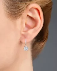 Boucles d'oreilles Sphère Éclatante en argent