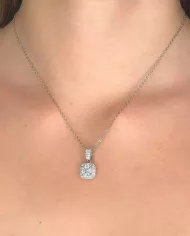 Collier Aura en argent avec zirconium scintillant