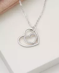 Collier Cœur en Argent avec Pierres en Zirconium - Élégance et Amour
