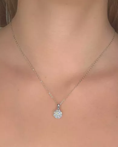 Collier Éclat Fleur en argent | Raffinement et éclat intemporel