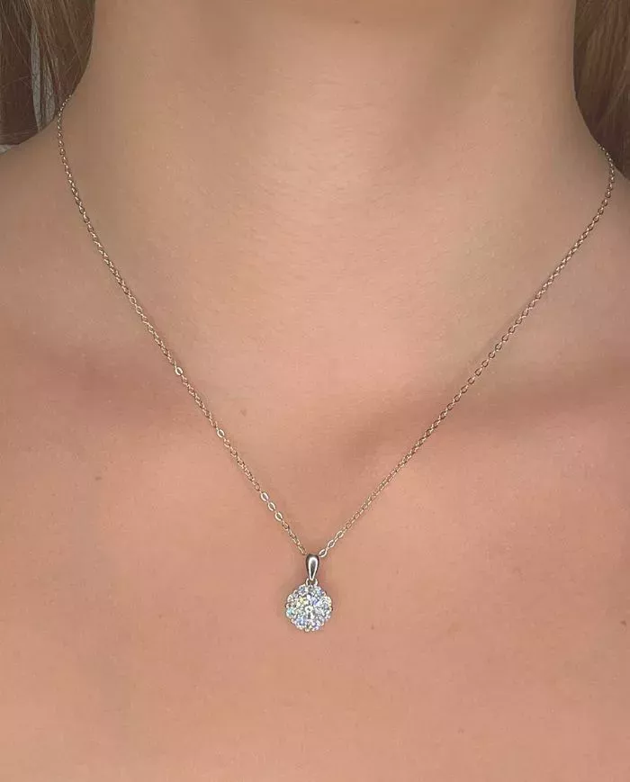 Collier Éclat Fleur en argent | Raffinement et éclat intemporel