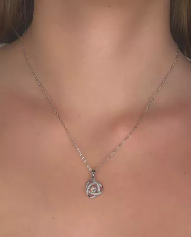 Collier Éclat Infini en Argent avec Zircon - Élégance Éternelle