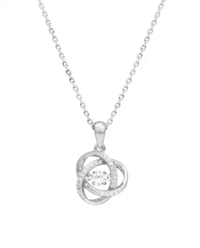 Collier Éclat Infini en Argent avec Zircon - Élégance Éternelle