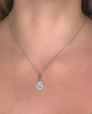 Collier Fida en argent avec zirconium | Élégance classique