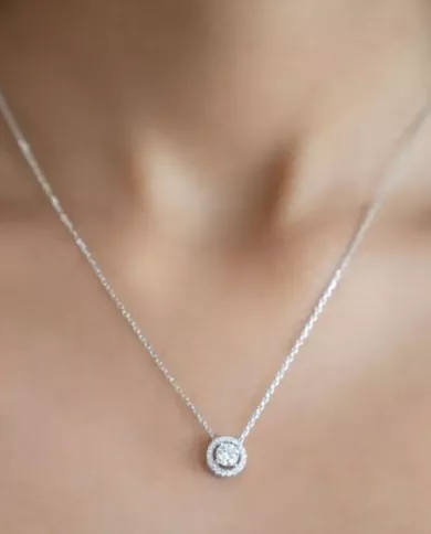 Collier Nila en argent avec zirconium