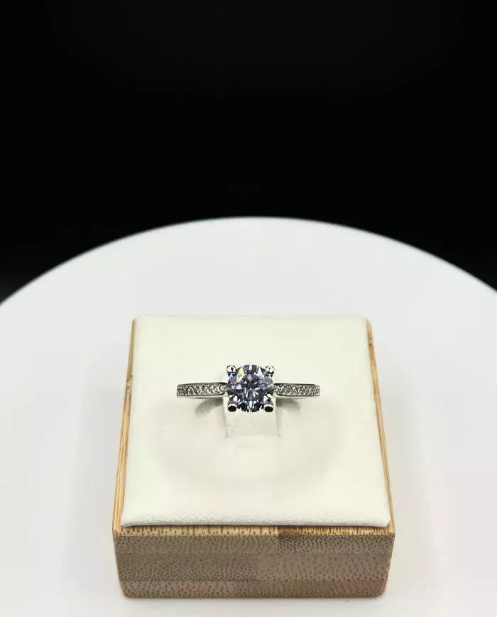 Bague Éternia en Argent 925 avec Solitaire Zirconium