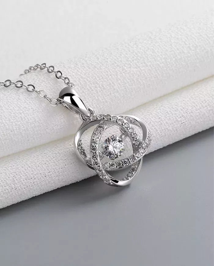 Collier Éclat Infini en Argent avec Zircon - Élégance Éternelle