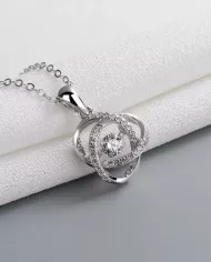 Collier Éclat Infini en Argent avec Zircon - Élégance Éternelle