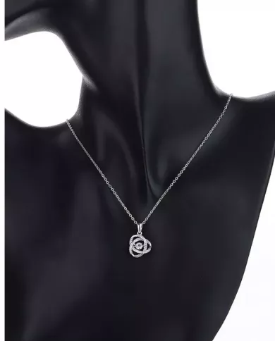 Collier Éclat Infini en Argent avec Zircon - Élégance Éternelle