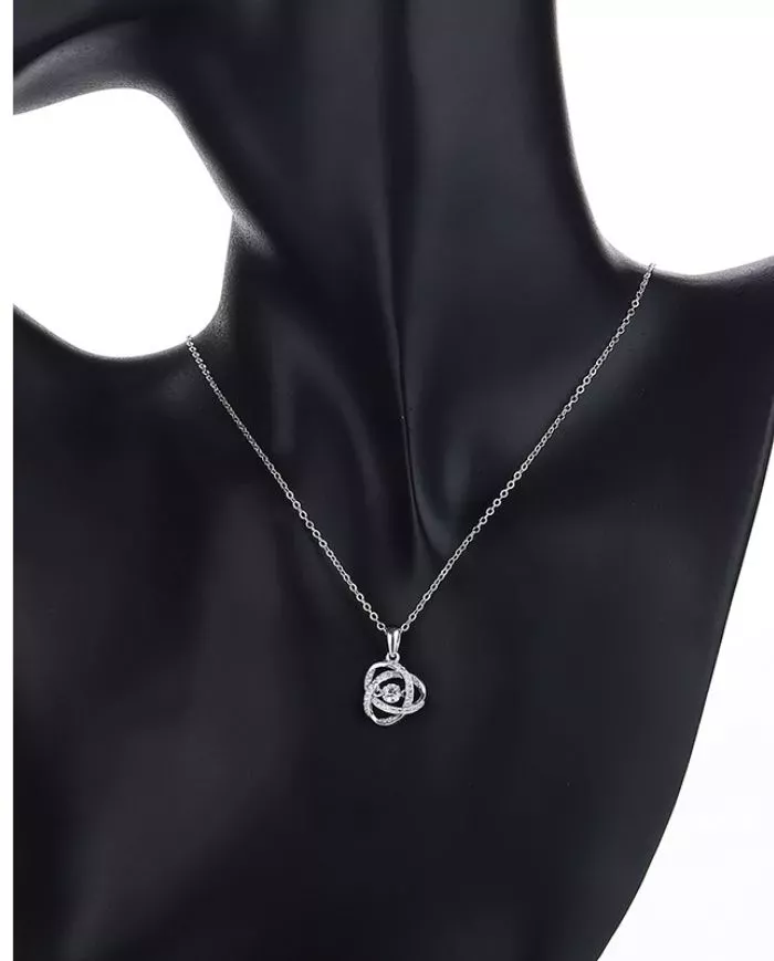Collier Éclat Infini en Argent avec Zircon - Élégance Éternelle