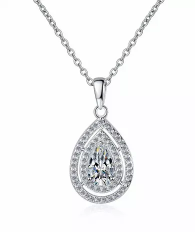 Collier Larme d’Éclat en argent | Élégance et brillance intemporelle