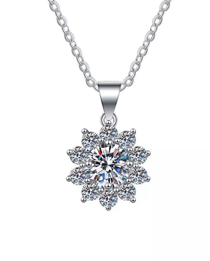 Collier Véra en argent avec zirconium | Design éclatant et raffiné