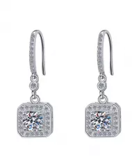 Boucles d'oreilles Astrée en argent | Ciel argenté