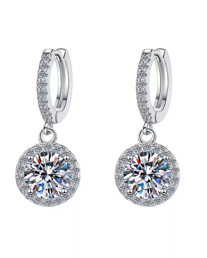 Boucles d'oreilles Sphère Éclatante en argent