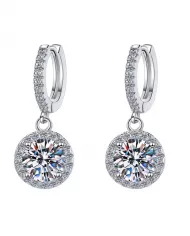 Boucles d'oreilles Sphère Éclatante en argent