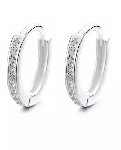 Créoles en Argent et Zirconium – Élégance et Brillance Intemporelles