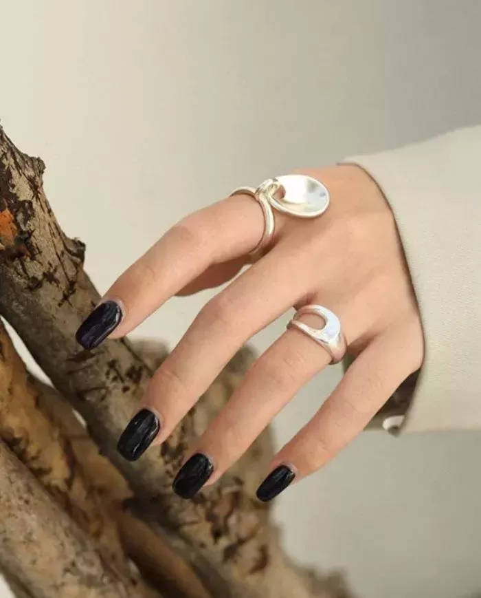 Bague Douce Vague Ajustable Argent Sterling 925 Plaqué Or 18K