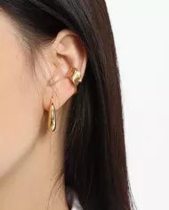 Boucle d'Oreille Large en Argent 925 Sans Perçage – Le Bijou Tendance Incontournable