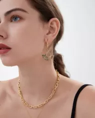 Boucle d'Oreille Unique Style Romain en Argent 925 Plaqué Or – Élégance et Charme Historique !