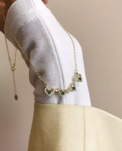 Collier Trèfle à Cœur en Argent Sterling 925 Plaqué Or 18K