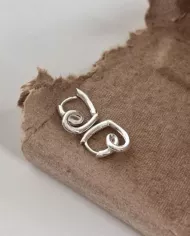 Créoles Cœur Irregulieres en Argent Sterling 925 Plaqué Or