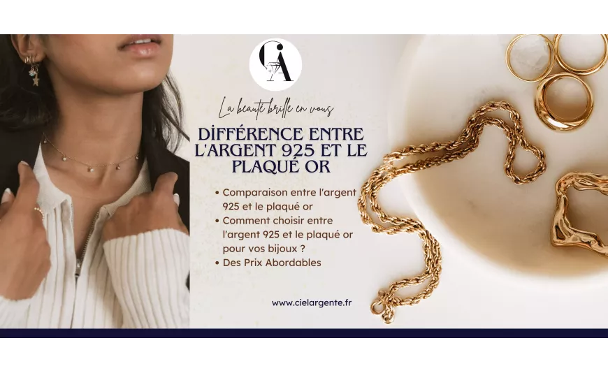 Quelle est la différence entre l'argent 925 et le plaqué or ?